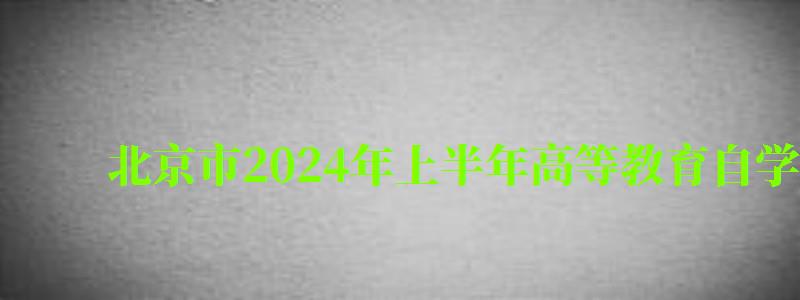 北京市2024年上半年高等教育自學考試本科畢業(yè)論文(設(shè)計)申...（2024年上半年北京自學考試計劃）