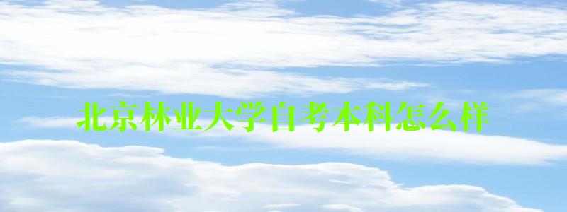 北京林業大學自考本科怎么樣（北京林業大學自考本科怎么樣啊）