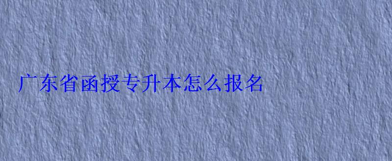 廣東省函授報名官網查詢，廣東省函授站