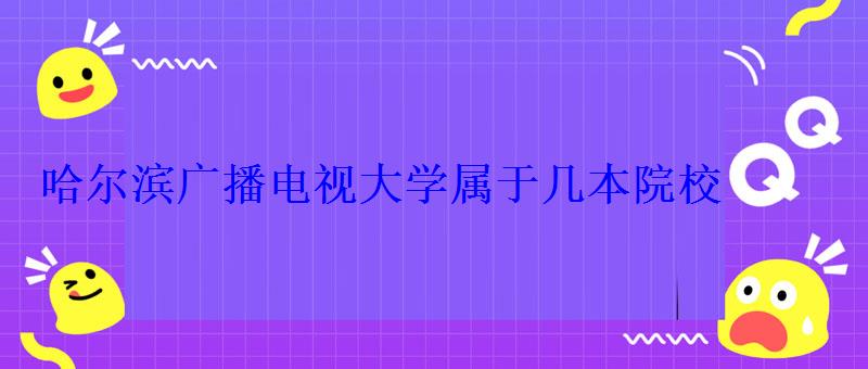 哈爾濱廣播電視大學屬于幾本院校