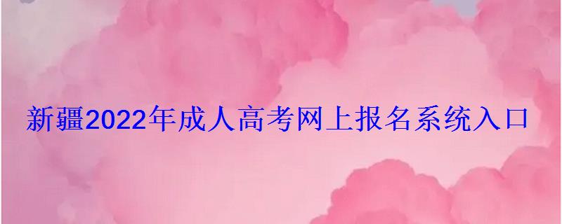 新疆2022年成人高考網(wǎng)上報(bào)名系統(tǒng)入口