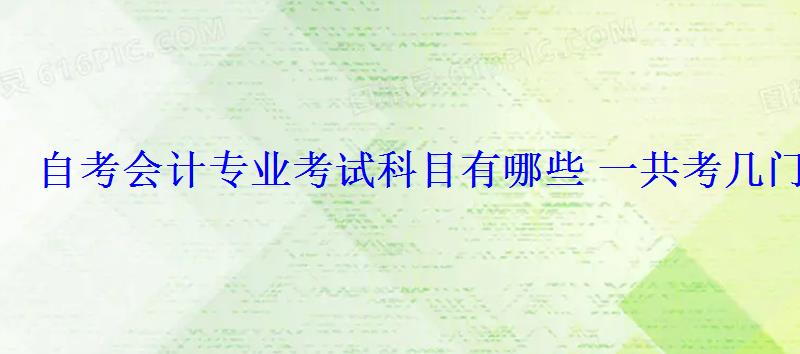 自考會計專業考試科目有哪些一共考幾門