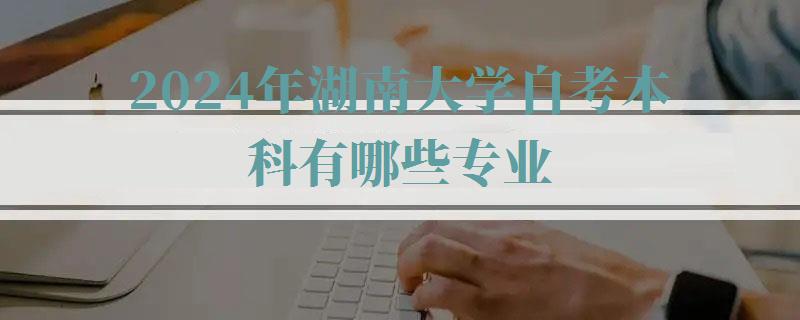 2024年湖南大學自考本科有哪些專業(yè)