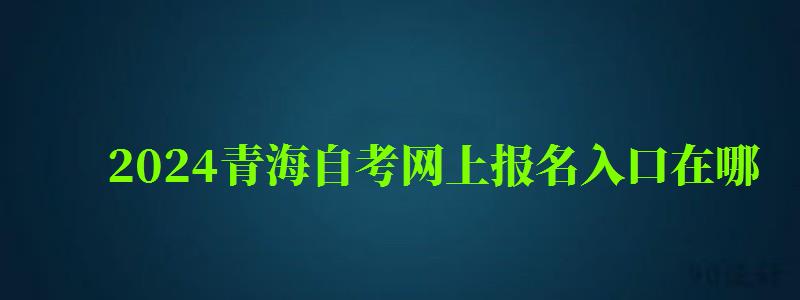 2024青海自考網(wǎng)上報名入口在哪