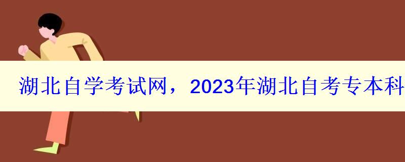 湖北自學(xué)考試網(wǎng)，2023年湖北自考專本科報名招生平臺