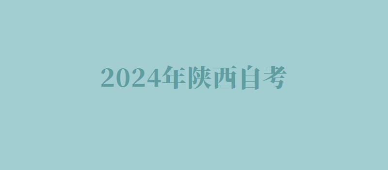 2024年陜西自考