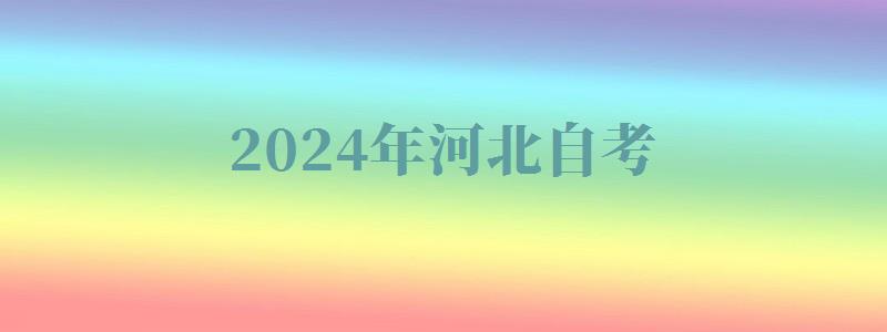 2024年河北自考