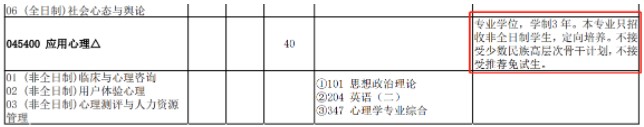 南京大學045400應用心理只招收非全日制學生